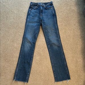 GRLFRND Sara Super High Rise Slim Straight Jeans